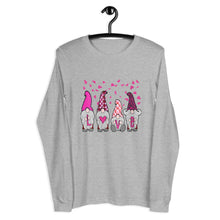 Load image into Gallery viewer, Valentine couple Cute Nordic Gnomes Love Hearts Unisex Long Sleeve Tee