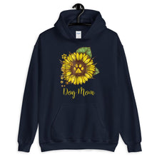 Load image into Gallery viewer, Mother Mom Sunflower Dog Mom Paw Funny Gift Unisex Hoodie