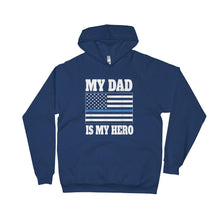 Load image into Gallery viewer, Father dad My Dad Is My Hero Police Son Daughter Unisex Fleece Hoodie