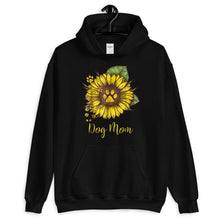 Load image into Gallery viewer, Mother Mom Sunflower Dog Mom Paw Funny Gift Unisex Hoodie