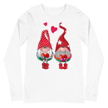 Load image into Gallery viewer, Valentine couple Sublimation Gnomes Matching Unisex Long Sleeve Tee