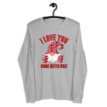 Load image into Gallery viewer, Valentine couple Cute Nordic Gnome I Love You Unisex Long Sleeve Tee