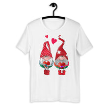 Load image into Gallery viewer, Valentine couple Sublimation Gnomes Matching Short-Sleeve Unisex T-Shirt
