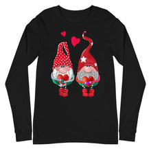 Load image into Gallery viewer, Valentine couple Sublimation Gnomes Matching Unisex Long Sleeve Tee
