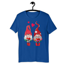 Load image into Gallery viewer, Valentine couple Sublimation Gnomes Matching Short-Sleeve Unisex T-Shirt
