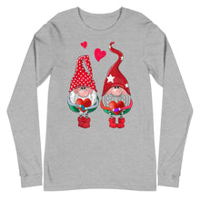 Load image into Gallery viewer, Valentine couple Sublimation Gnomes Matching Unisex Long Sleeve Tee
