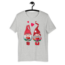 Load image into Gallery viewer, Valentine couple Sublimation Gnomes Matching Short-Sleeve Unisex T-Shirt
