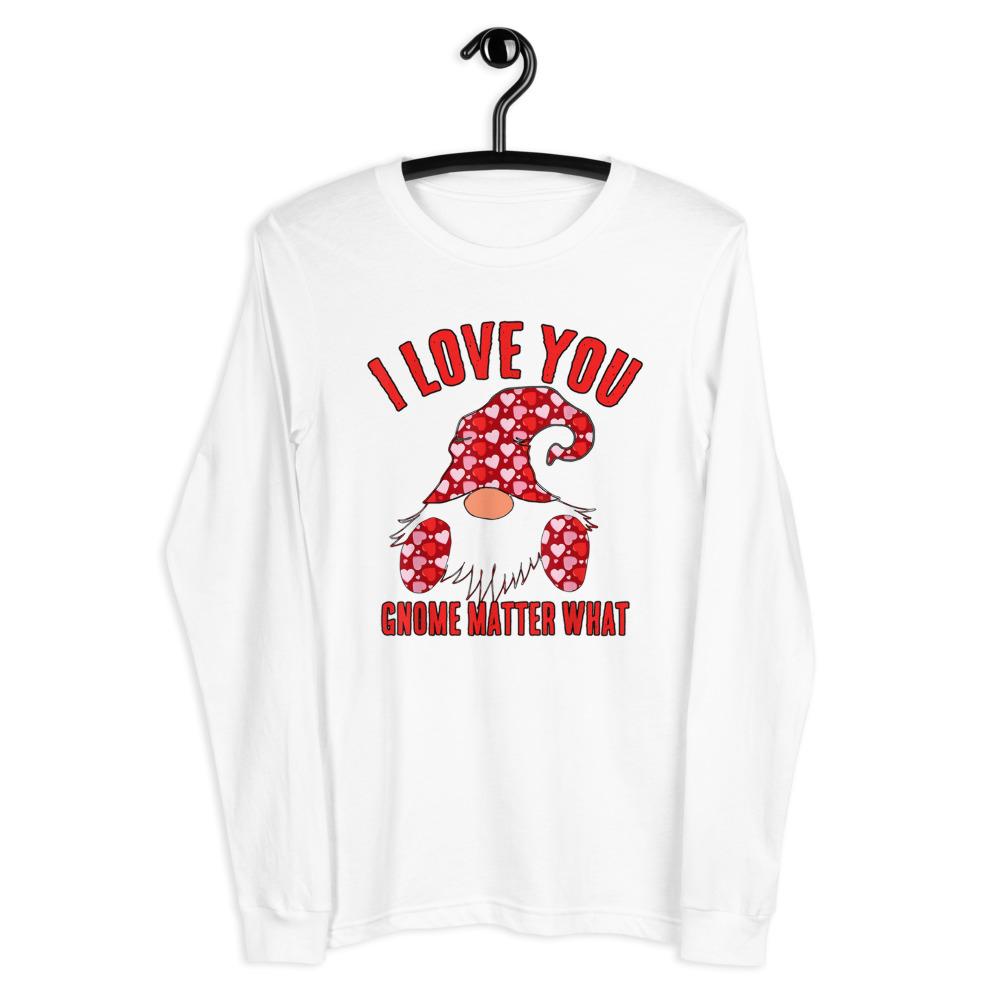 Valentine couple Cute Nordic Gnome I Love You Unisex Long Sleeve Tee