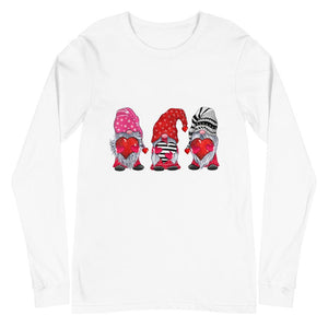 Valentine couple Cute Gnomes Gift Couple Matching Unisex Long Sleeve Tee