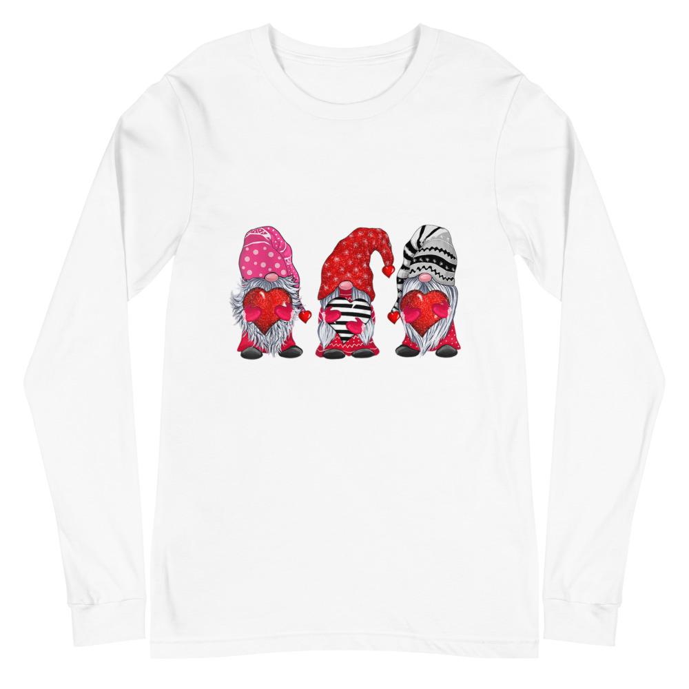 Valentine couple Cute Gnomes Gift Couple Matching Unisex Long Sleeve Tee