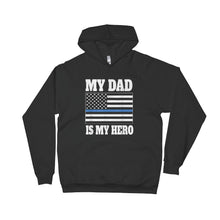 Load image into Gallery viewer, Father dad My Dad Is My Hero Police Son Daughter Unisex Fleece Hoodie
