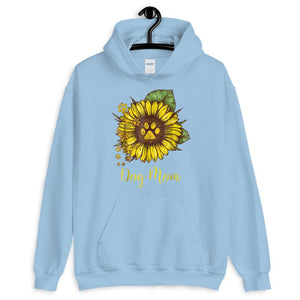 Mother Mom Sunflower Dog Mom Paw Funny Gift Unisex Hoodie