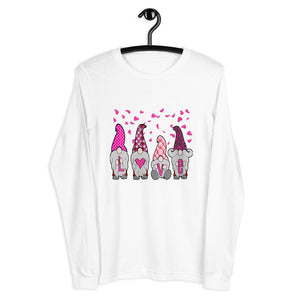 Valentine couple Cute Nordic Gnomes Love Hearts Unisex Long Sleeve Tee