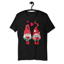 Load image into Gallery viewer, Valentine couple Sublimation Gnomes Matching Short-Sleeve Unisex T-Shirt
