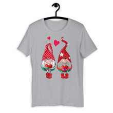 Load image into Gallery viewer, Valentine couple Sublimation Gnomes Matching Short-Sleeve Unisex T-Shirt
