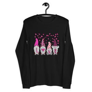 Valentine couple Cute Nordic Gnomes Love Hearts Unisex Long Sleeve Tee